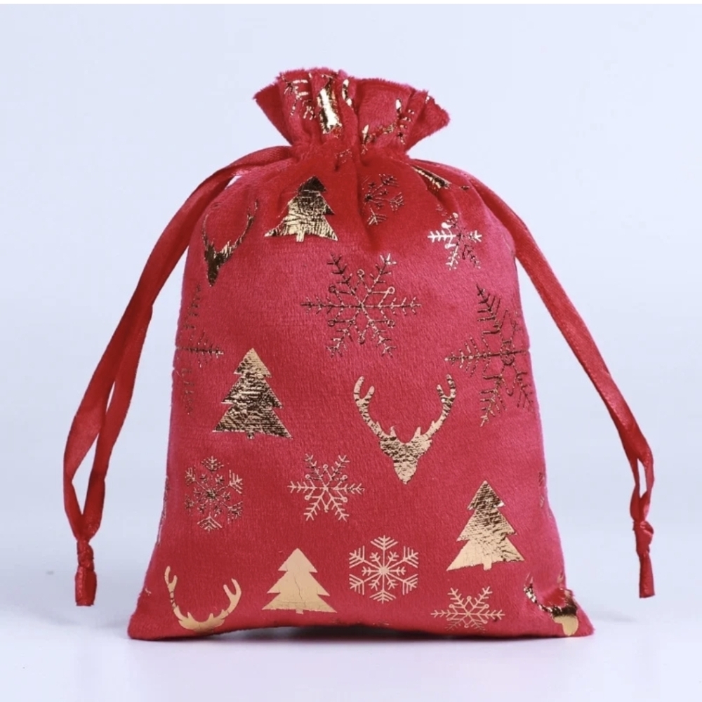 6 Assorted Red Drawstring Bags - Picture 3 of 7